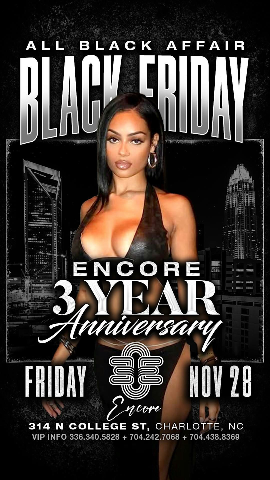BLACK FRIDAY ALL BLACK AFFAIR : ENCORE 3 YEAR ANNIVERSARY KICKOFF | Event in Charlotte | AllEvents
