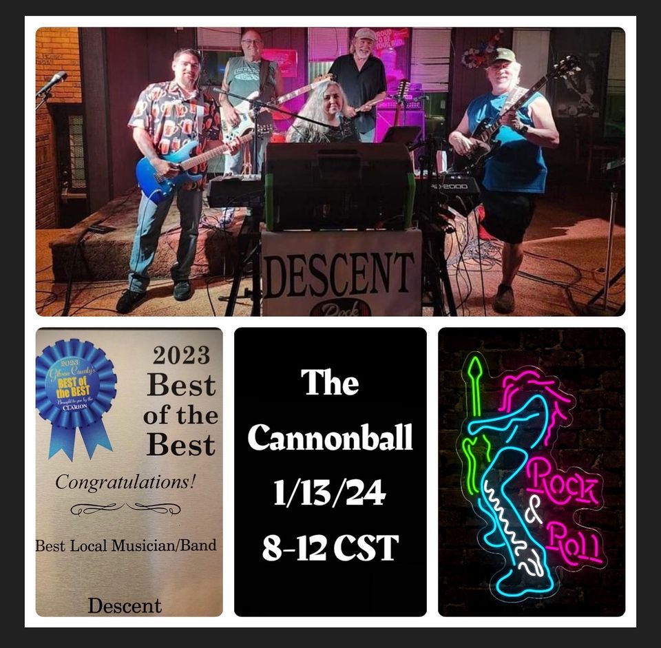 Descent LIVE at The Cannonball 812 CST, The Cannonball Bar & Grill
