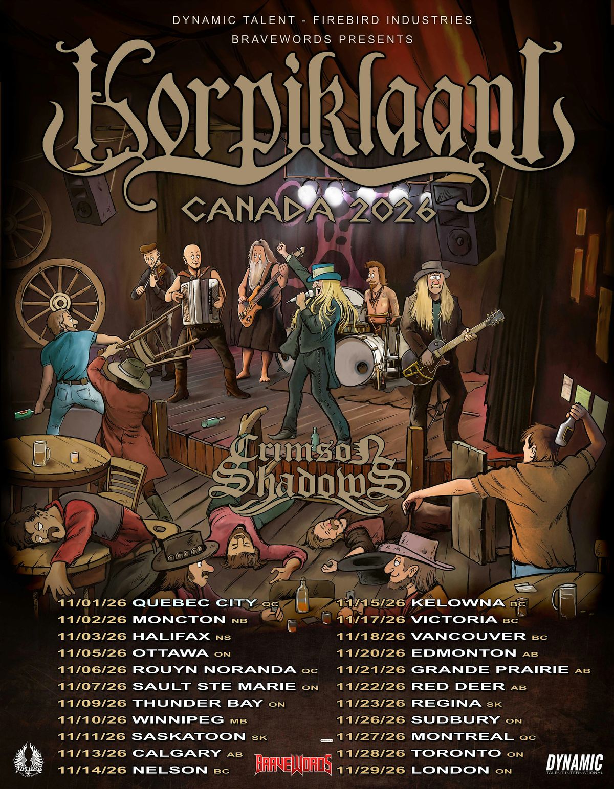 Korpiklaani & Crimson Shadows Live in Halifax, The Marquee Ballroom ...