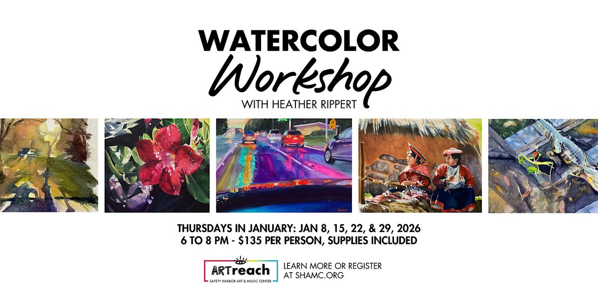 Watercolor Workshop (4 Week Series), 8 January | Event in Safety Harbor | AllEvents