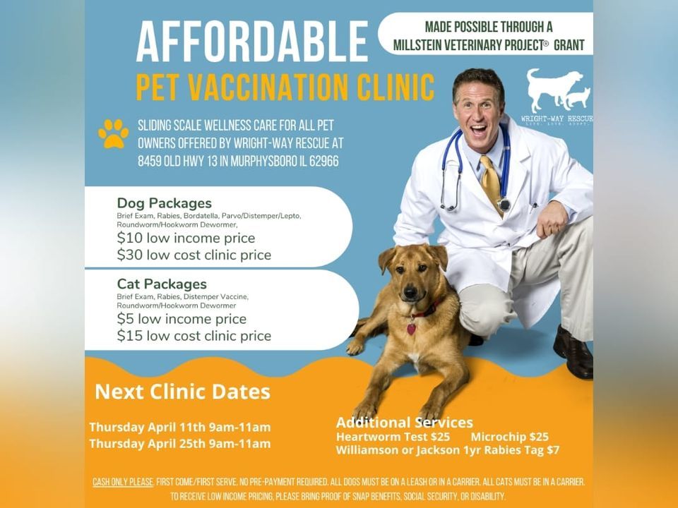 WWRs Affordable Pet Vaccination Clinic, WrightWay Rescue Admission