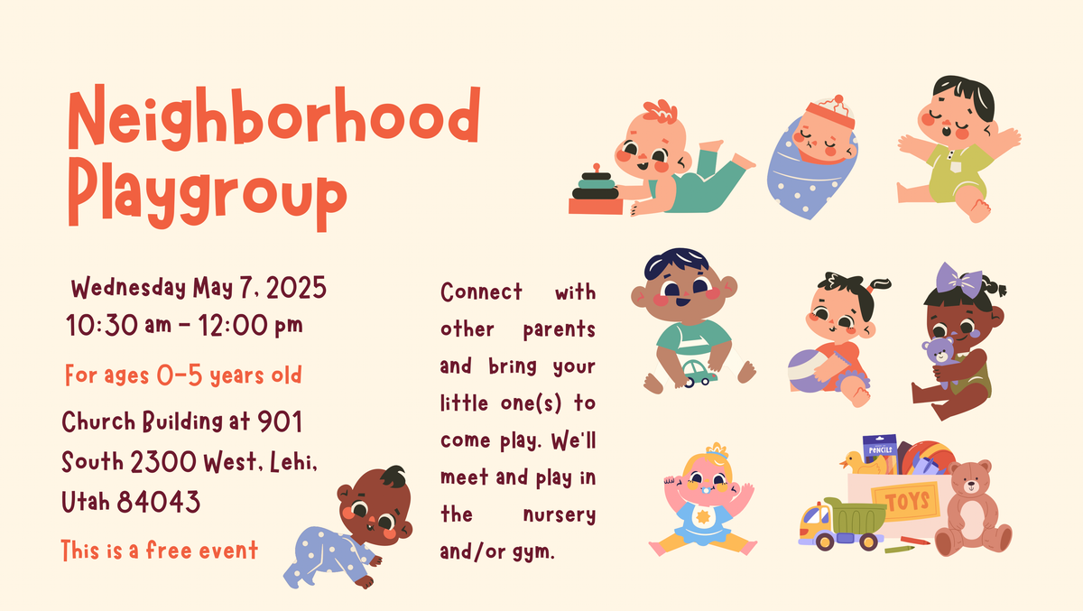 Neighborhood Playgroup, 3 September | Event in Lehi | AllEvents