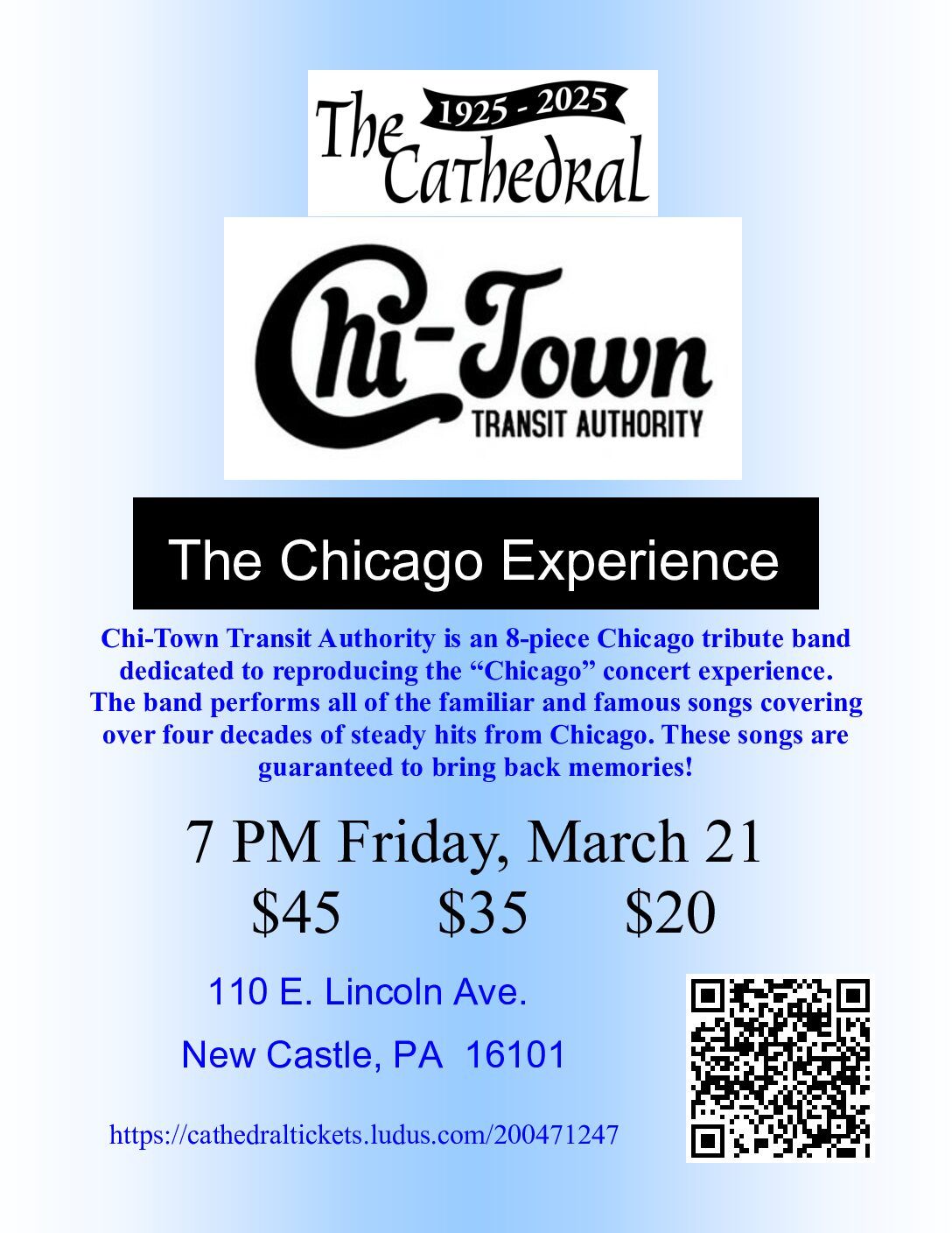 Chi-Town Transit Authority - Chicago Tribute, 11 September | Event in Gainesville | AllEvents
