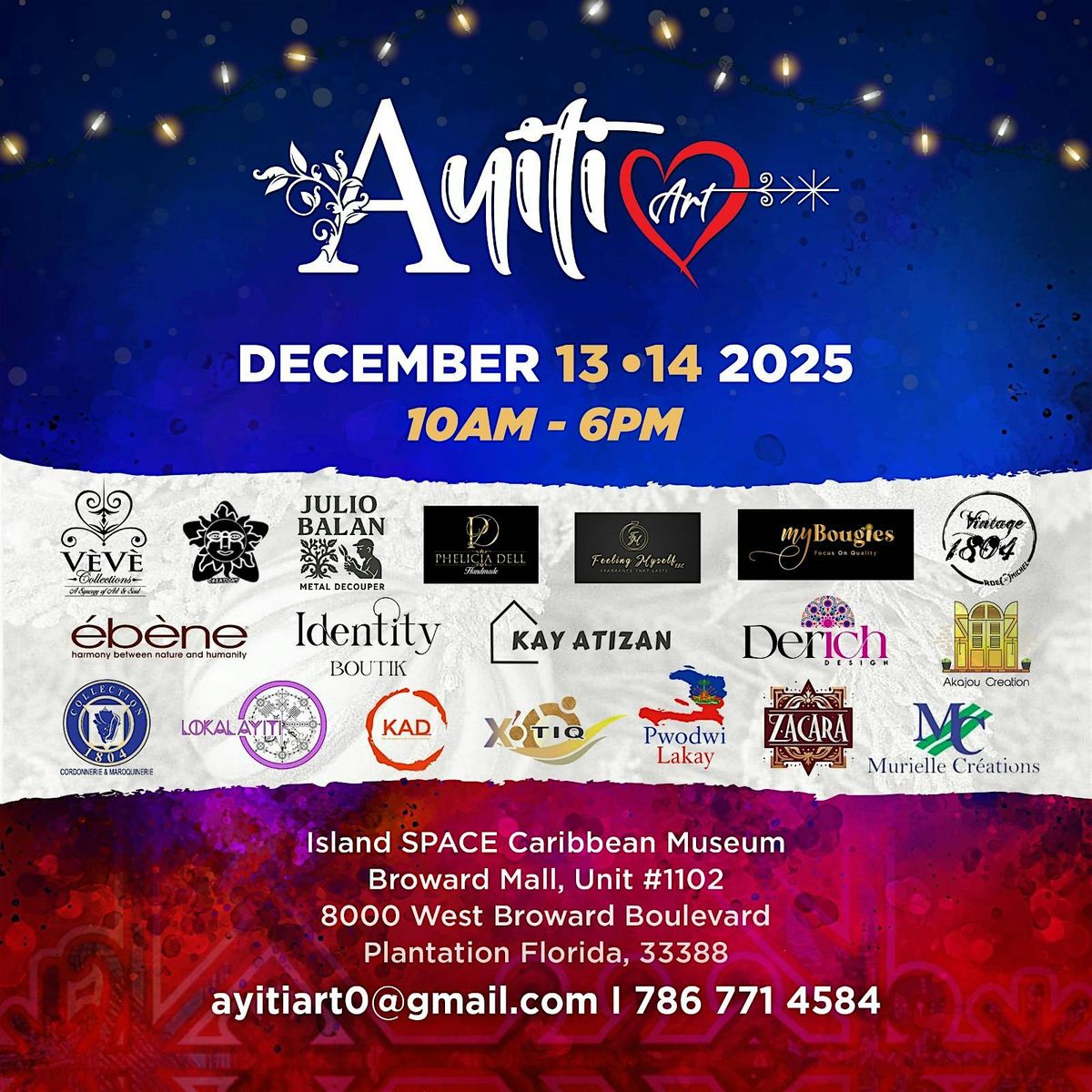 Ayiti Arts Bazaar 2025, 13 December | Event in Plantation | AllEvents