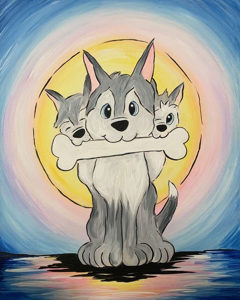 LITTLE BRUSHES Kids Camp! "Good Boy Cerberus", Pinot's Palette