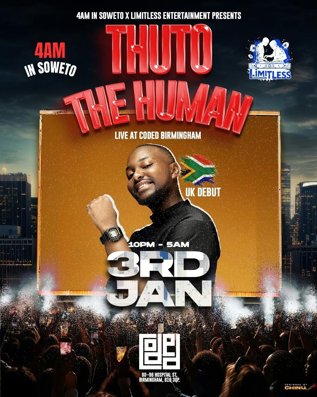 THUTO THE HUMAN: LIVE IN BIRMINGHAM 💫, 3 January | Event in Birmingham | AllEvents