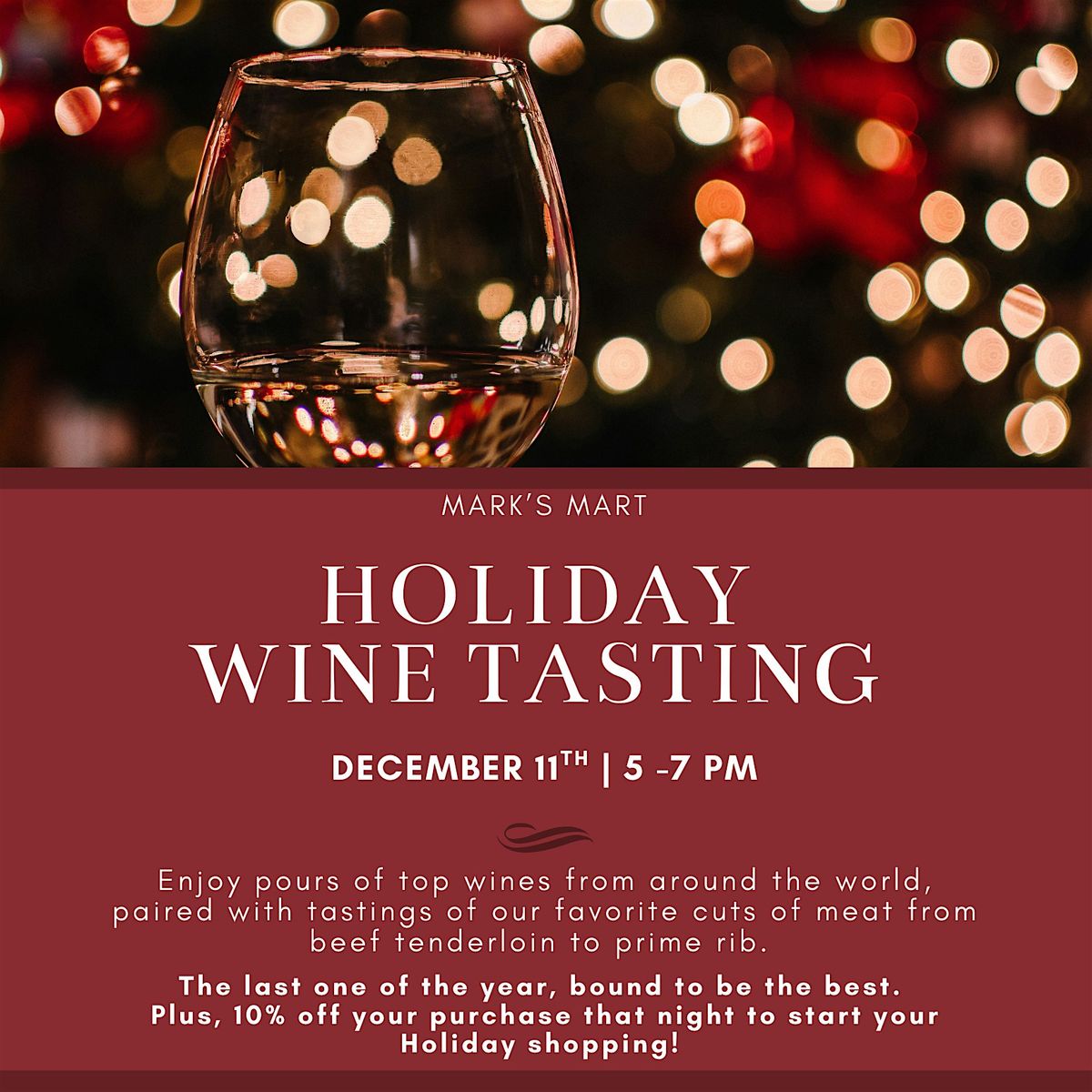 Mark's Holiday Wine Tasting, 11 December | Event in Vestavia Hills | AllEvents
