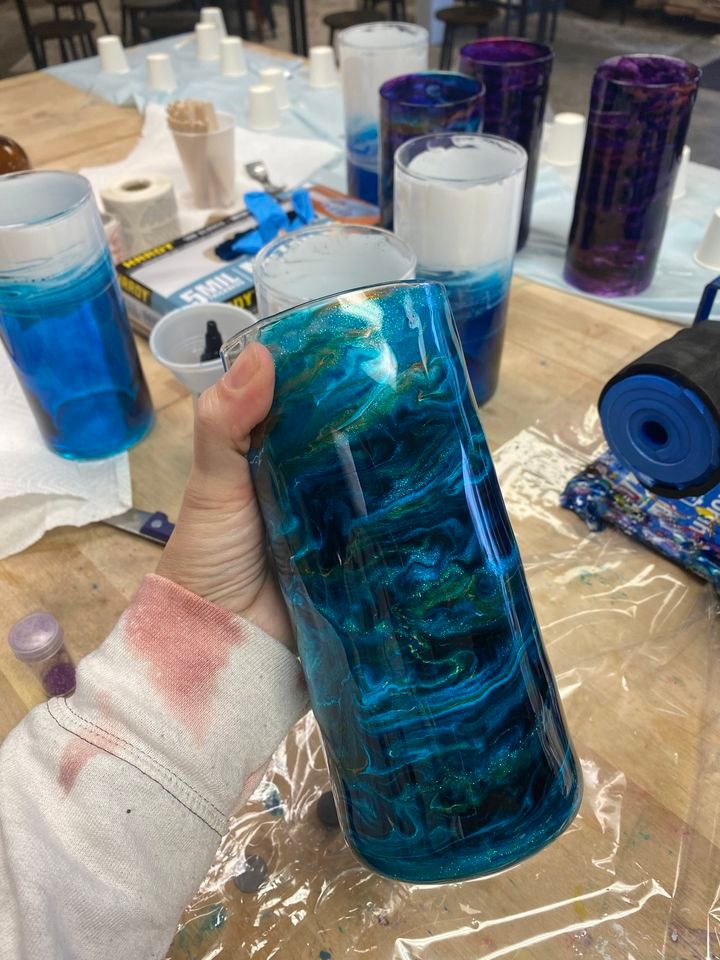 Resin Lantern Nightlight Spun resin hurricane vase with 10ft fairy