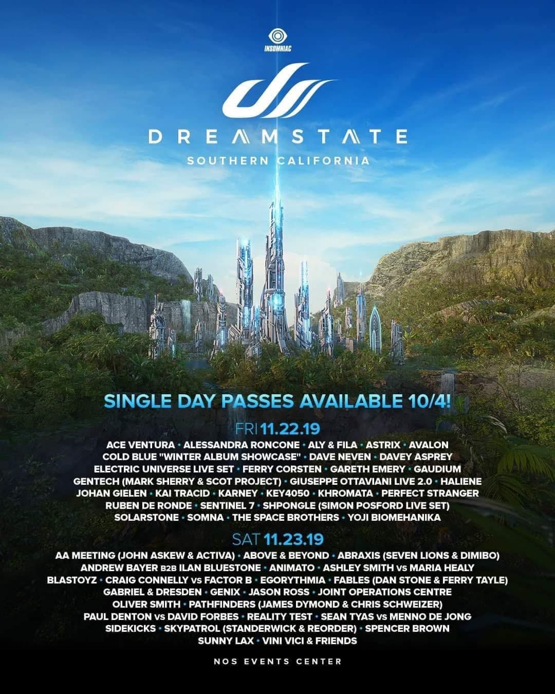 Dreamstate SoCal - 2 Day Pass at Queen Mary Park, 21 November | Event in Long Beach | AllEvents