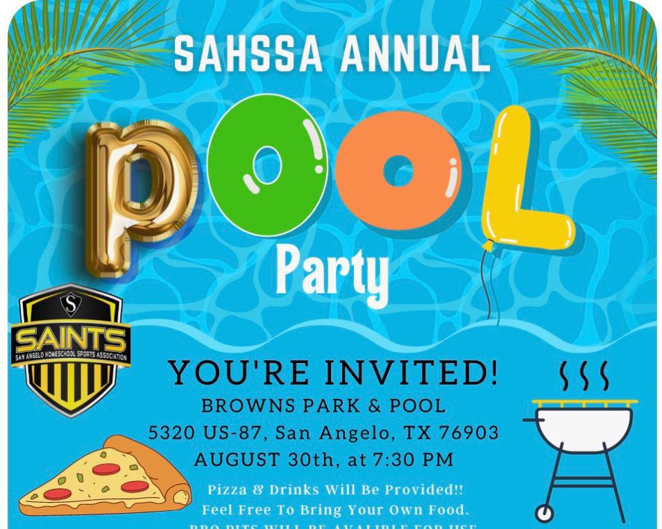 Saints Annual BackToSchool Pool Party! , Brown's Park and Pool, San