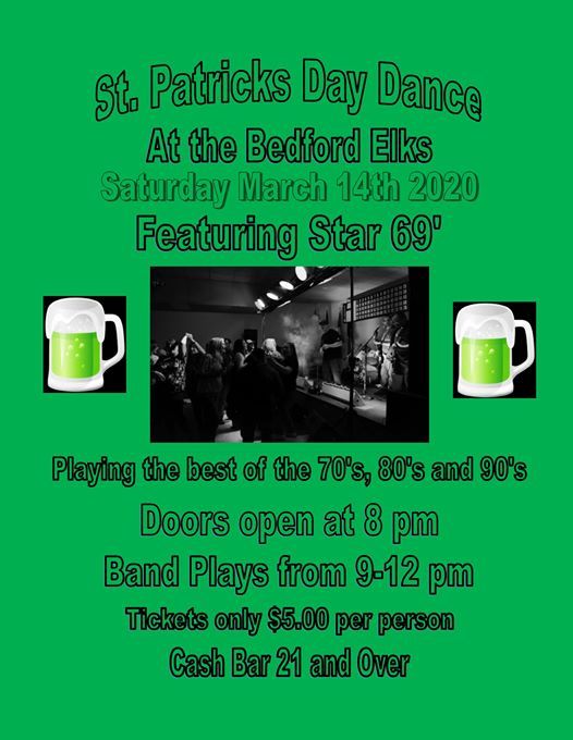 St Patricks Day Dance At The Bedford Elks Bedford