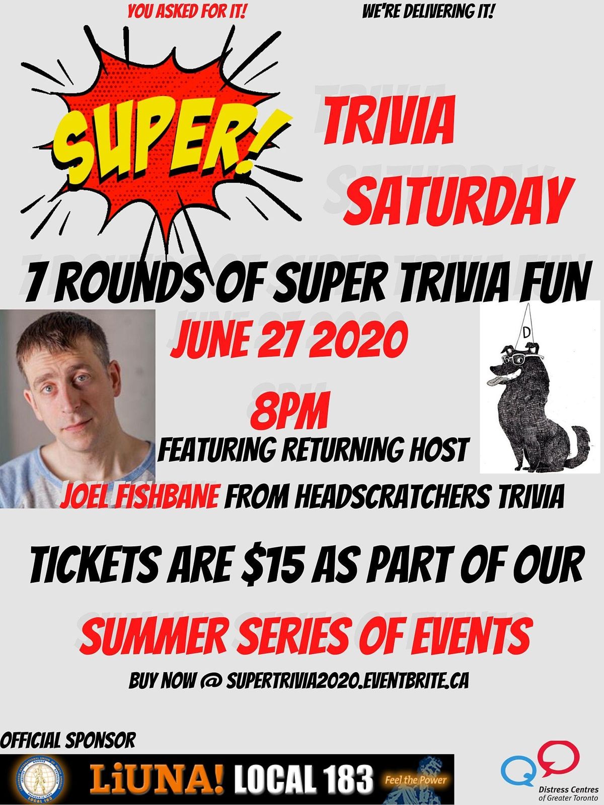 Super Trivia Saturday Night In Support Of Distress Centres Of Greater 