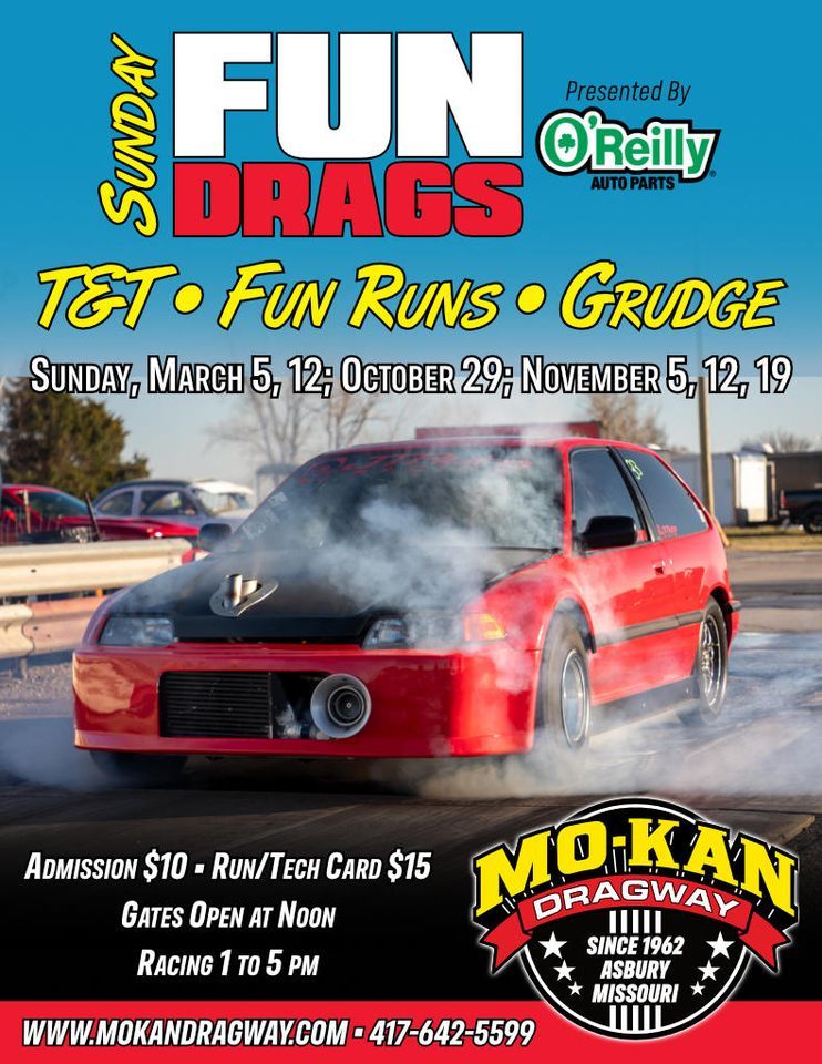 Sunday Fun Drags, MoKan Dragway, Asbury, 12 March 2023 AllEvents.in