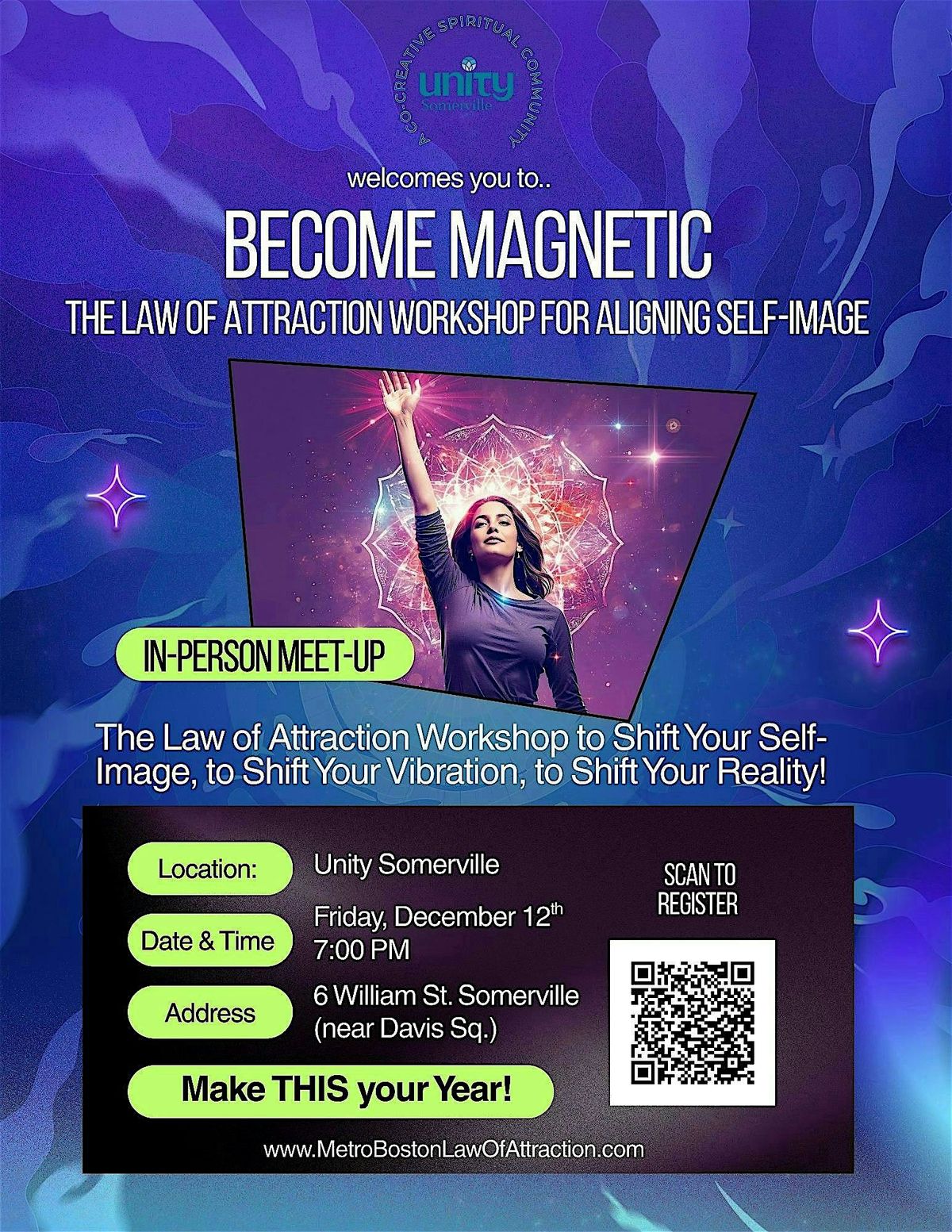 Become Magnetic: The Law of Attraction Workshop for Aligning Self-Image, 12 December | Event in Somerville