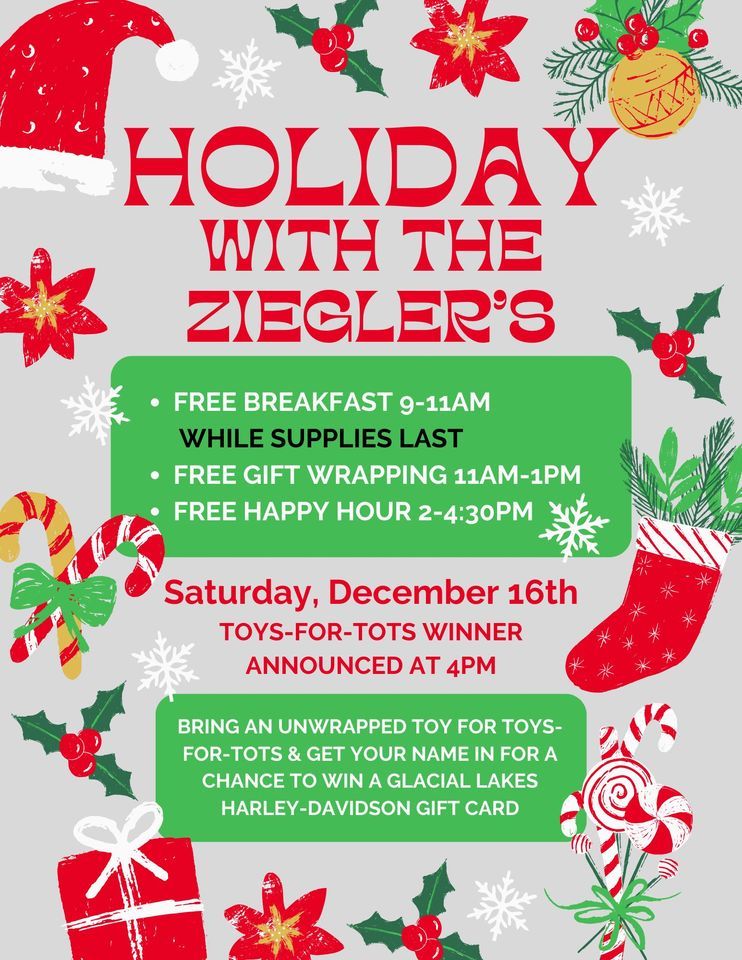 Holiday with the Zieglers, Glacial Lakes HarleyDavidson, Watertown