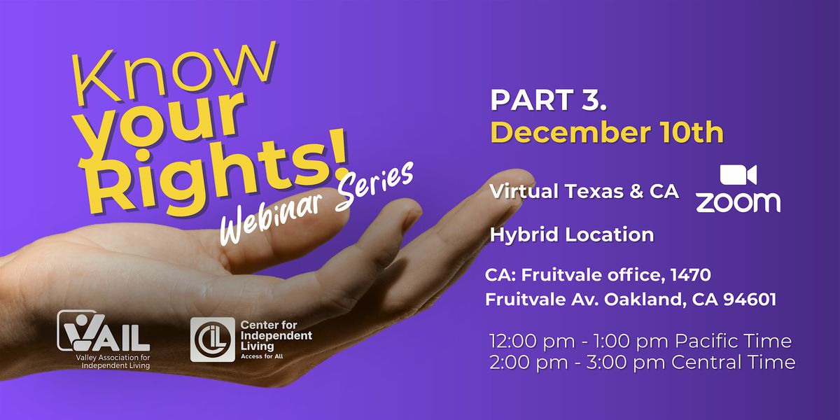 Know Your Rights! / ¡Conoce Tus Derechos!, 10 December | Event in Oakland | AllEvents