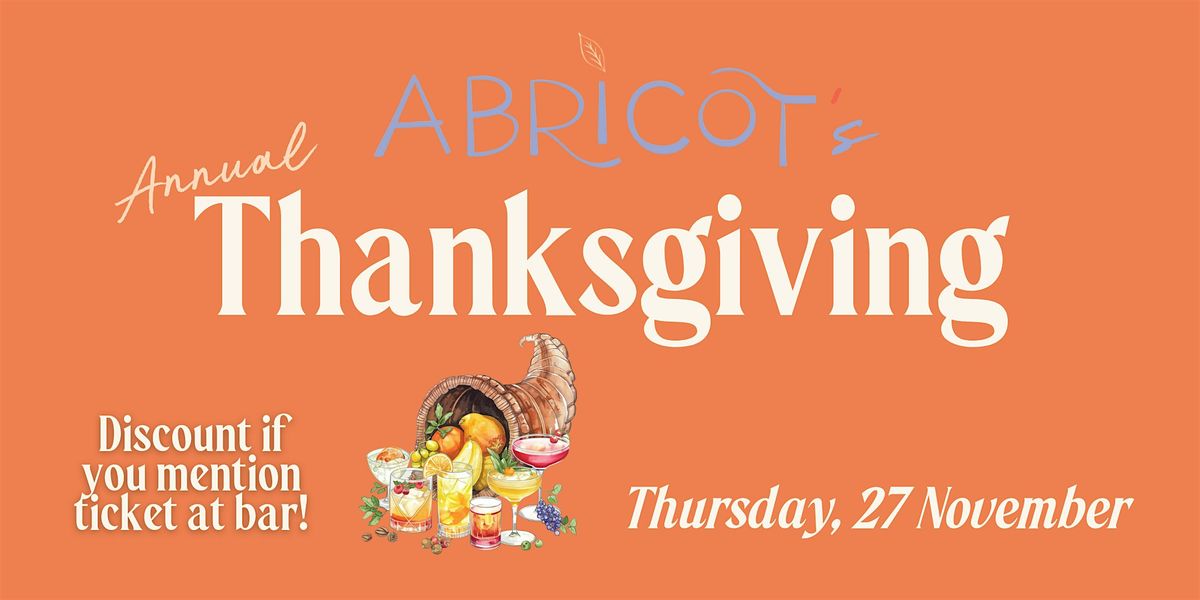 Thanksgiving at Abricot!, 27 November | Event in Paris | AllEvents