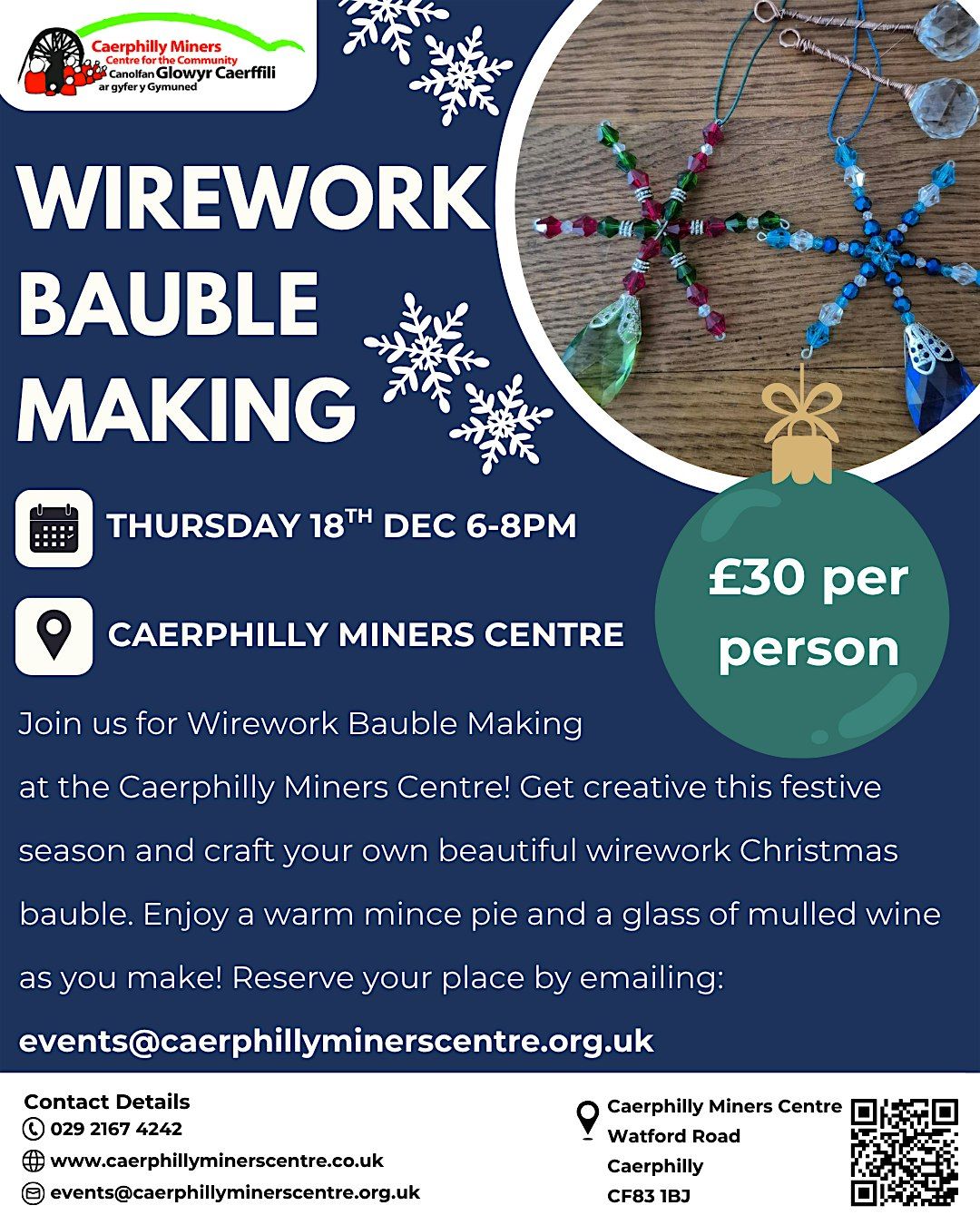 Wirework Bauble Making, 18 December | Event in Caerphilly | AllEvents