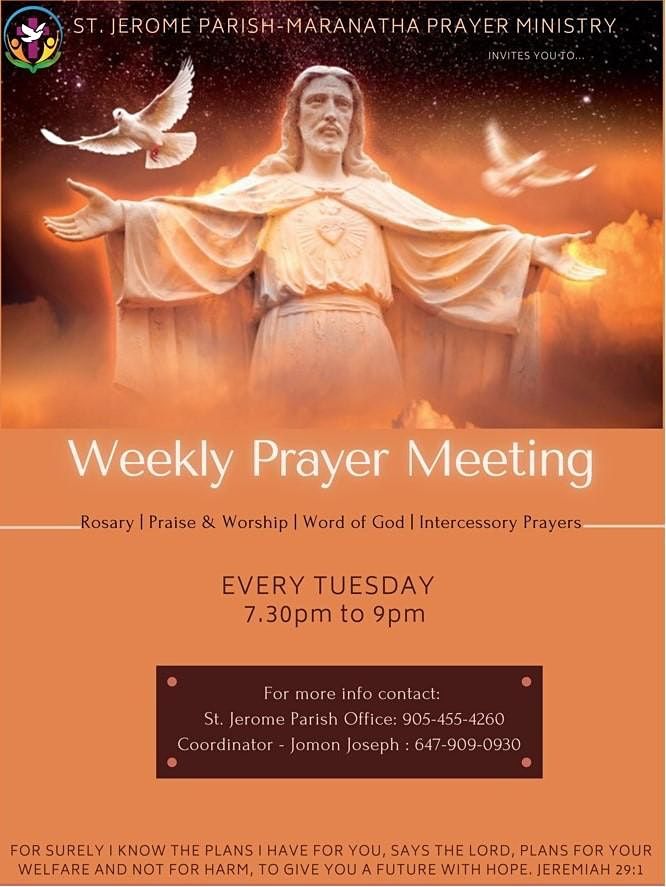 St. Jerome Parish Maranatha Prayer Ministry/Tuesday Evening Prayer, St. Jerome Catholic Church St. Jerome Parish Maranatha Prayer Ministry/Tuesday Evening Prayer, St. Jerome Catholic Church