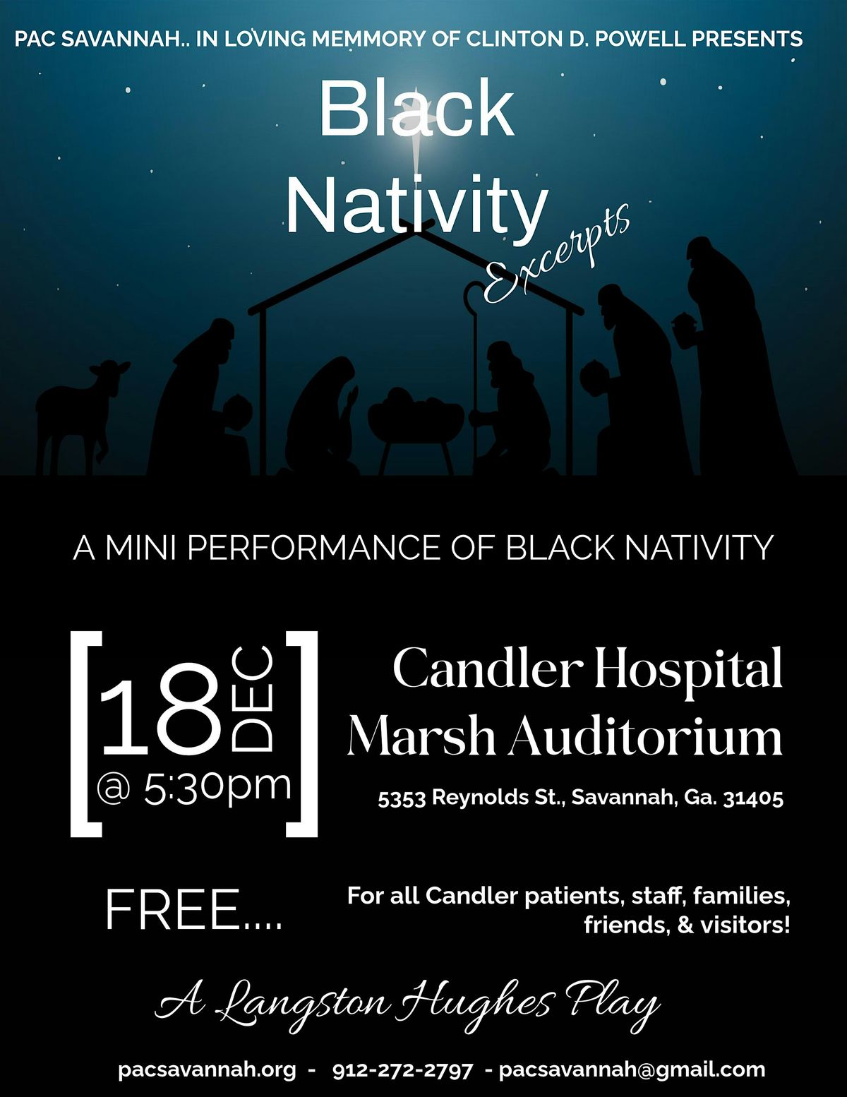 Black Nativity (excerpts) Langston Hughes Play, 18 December | Event in Savannah | AllEvents