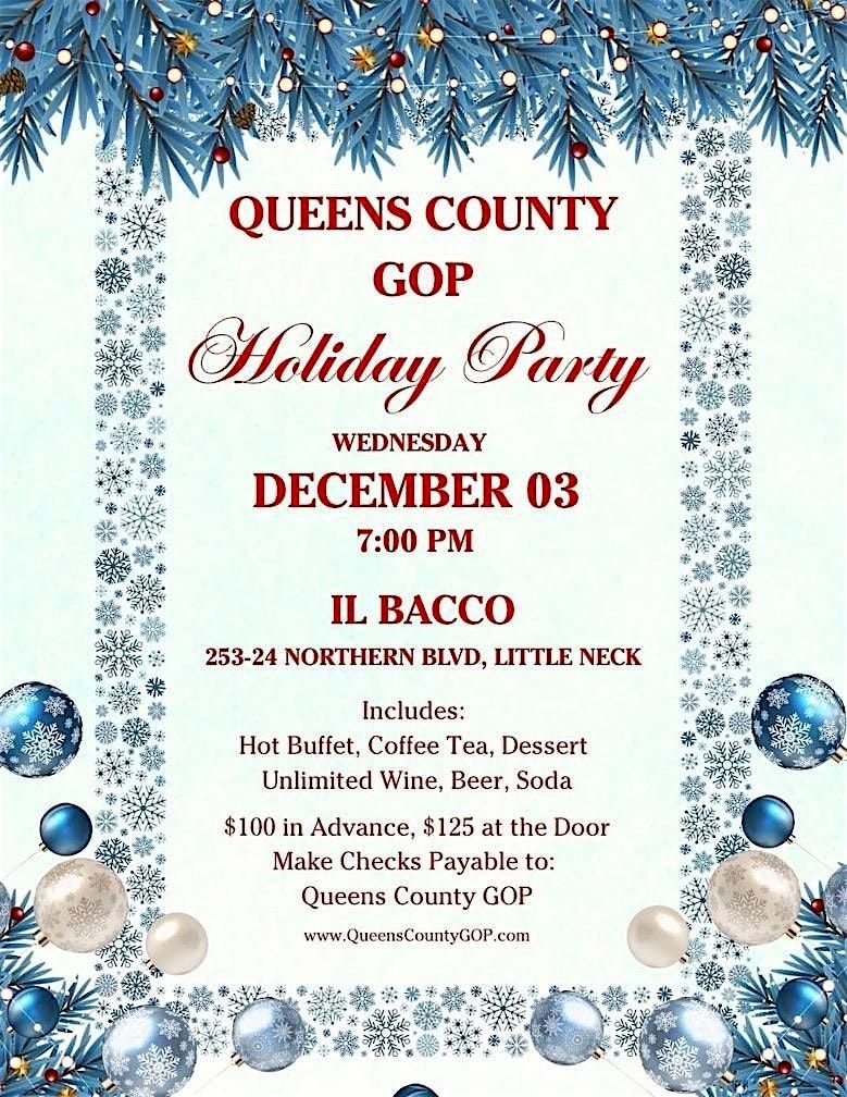 Queens County GOP Holiday Party 2025, 3 December | Event in Little Neck | AllEvents