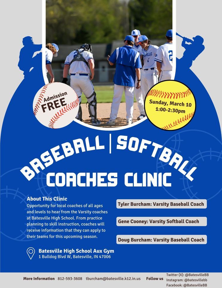 Baseball Softball Coaches Clinic, Batesville High School, 10 March