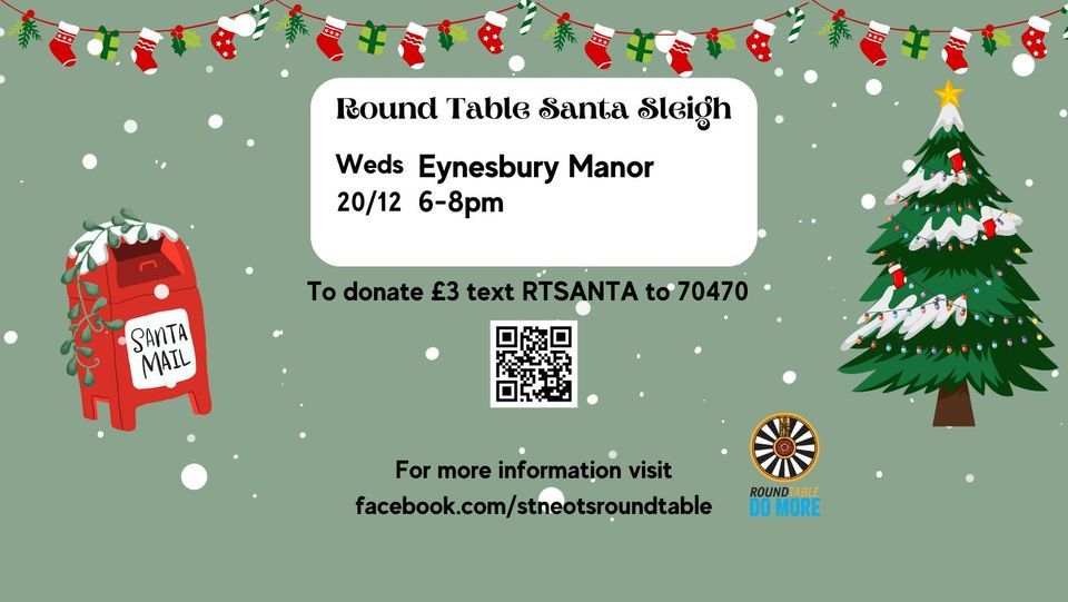 Eynesbury Manor Santa Sleigh 2023, St Neots, Cambridgeshire, December