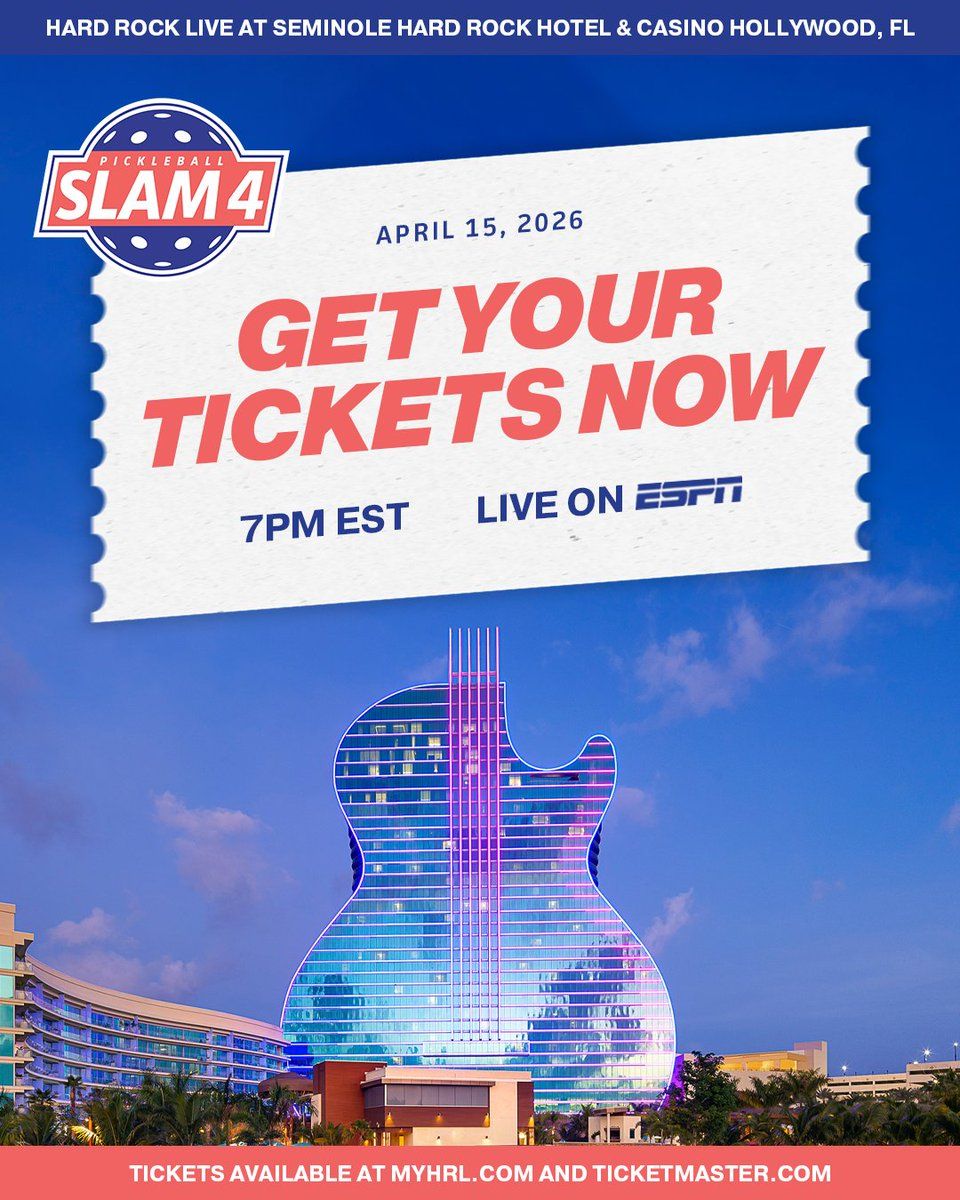 Pickleball Slam 4 at Hard Rock Live - Hollywood, 15 April | Event in Hollywood | AllEvents