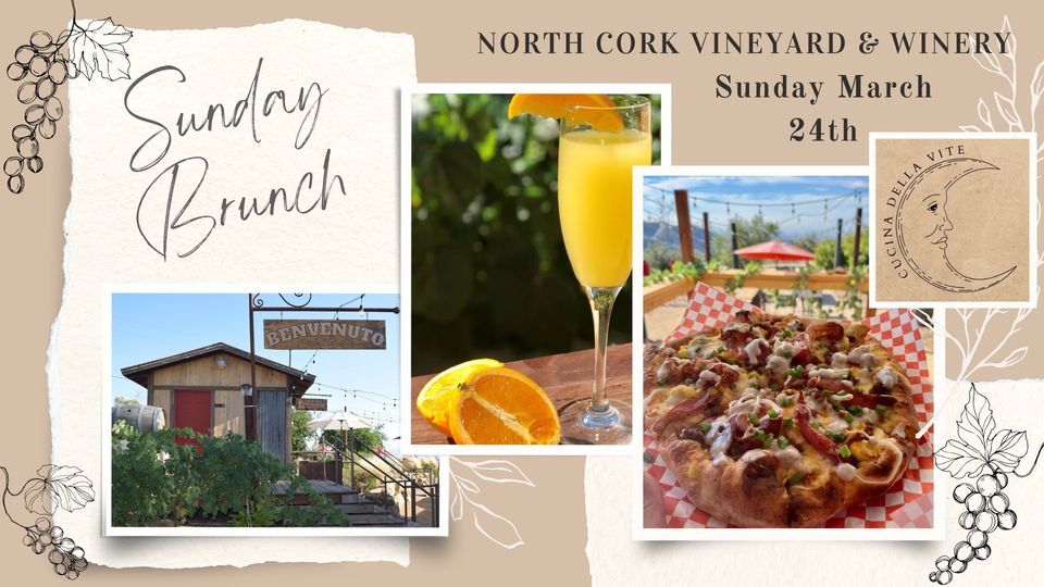 Sunday Brunch at North Cork Vineyard & Winery, 9677 Yucaipa Ridge Rd