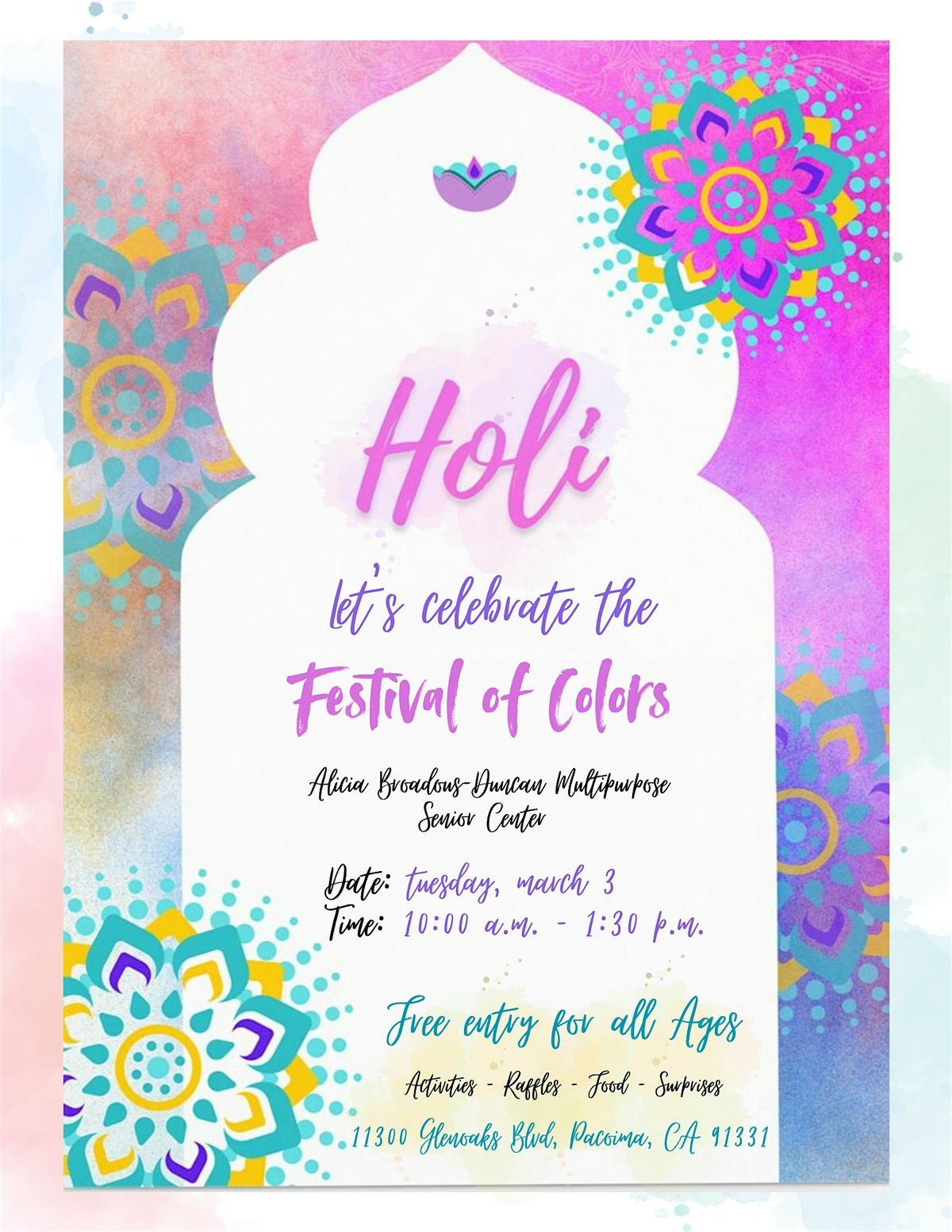 Pacoima Holi Colour Festival