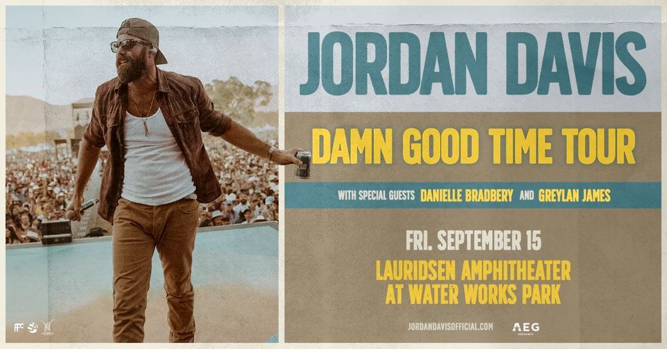 Jordan Davis at Lauridsen Amphitheater at Water Works Park, Des Moines