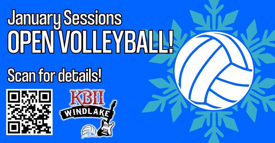 Open Play Volleyball January Sessions at Kellys Bleachers Wind Lake