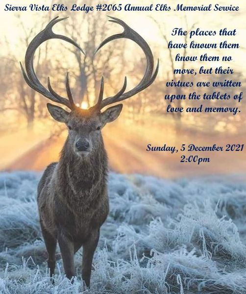 Annual Elks Memorial Service, 1 Elks Ln, Sierra Vista, AZ 856351739