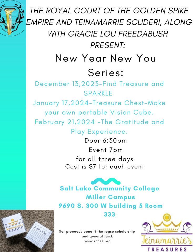New Year New You Series Find Treasure & SPARKLE, Salt Lake Community
