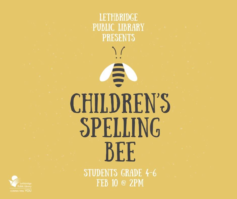 Childrens Spelling Bee, Lethbridge Public Library, February 10 2024