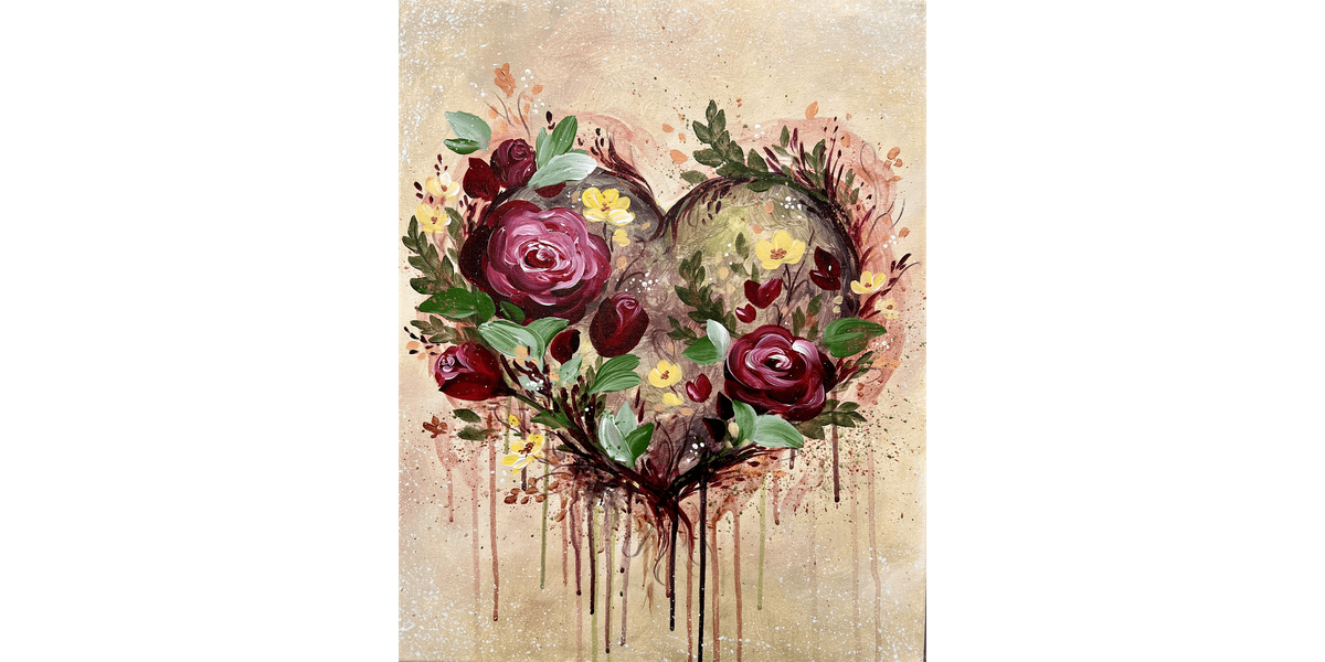 Roses from the Heart - Paint and Sip in Tyler | Classpop!™, 14 February | Event in Tyler | AllEvents