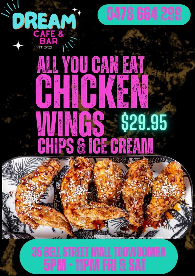 ALL YOU CAN EAT WINGS , Toowoomba Qld Australia, Kearneys Spring