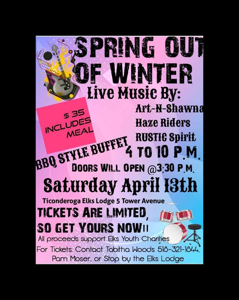 ArtNShawna at Spring Out of Winter Fund Raiser, Ticonderoga Elks