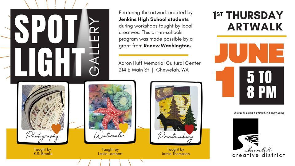 Spotlight Gallery at the First Thursday Art Walk, Aaron Huff Memorial