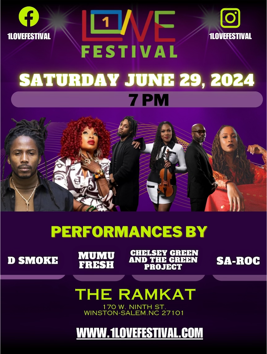 1Love Festival at The Ramkat, 28 June | Event in Winston Salem | AllEvents