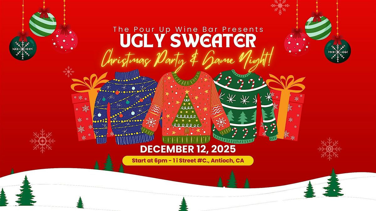 Ugly Sweater Christmas Party & Game Night, 12 December | Event in Antioch | AllEvents