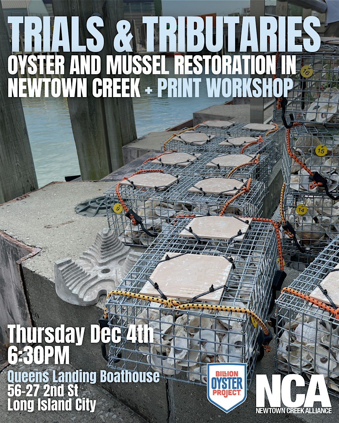 Trials & Tributaries: Recent Bivalve Restoration in Newtown Creek, 4 December | Event in Queens | AllEvents