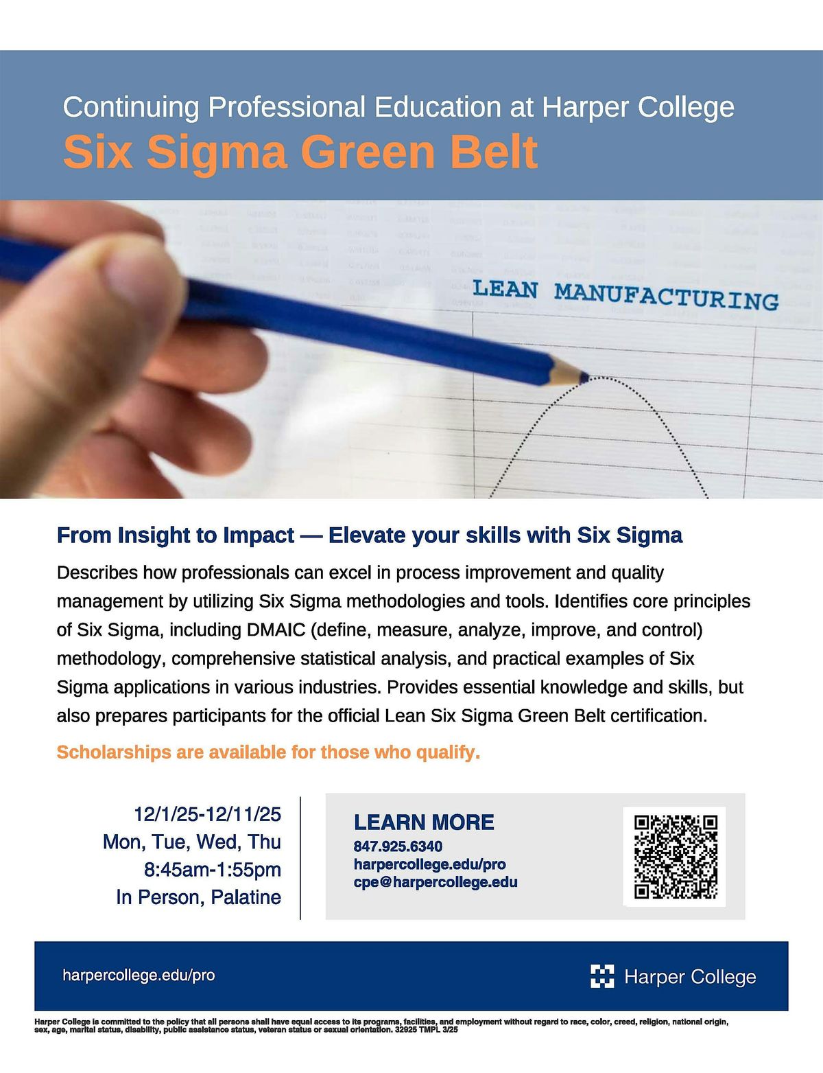 Six Sigma Green Belt Course Kickoff - 8 Days to Digital Badge, 1 December | Event in Palatine | AllEvents