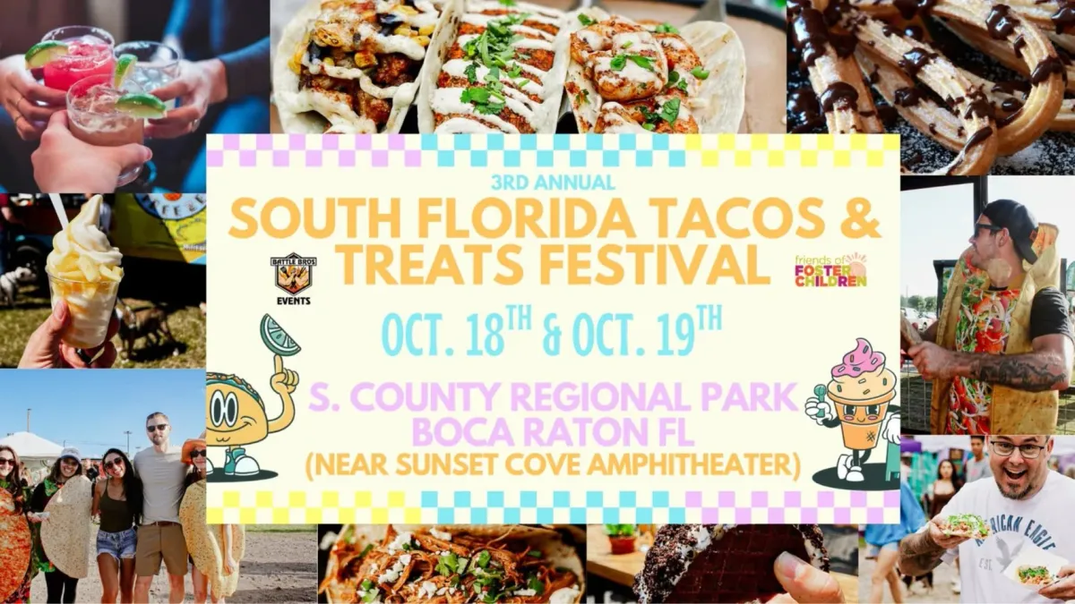 3RD ANNUAL SOUTH FLORIDA TACOS & TREATS FESTIVAL - BOCA RATON, Sunset ...