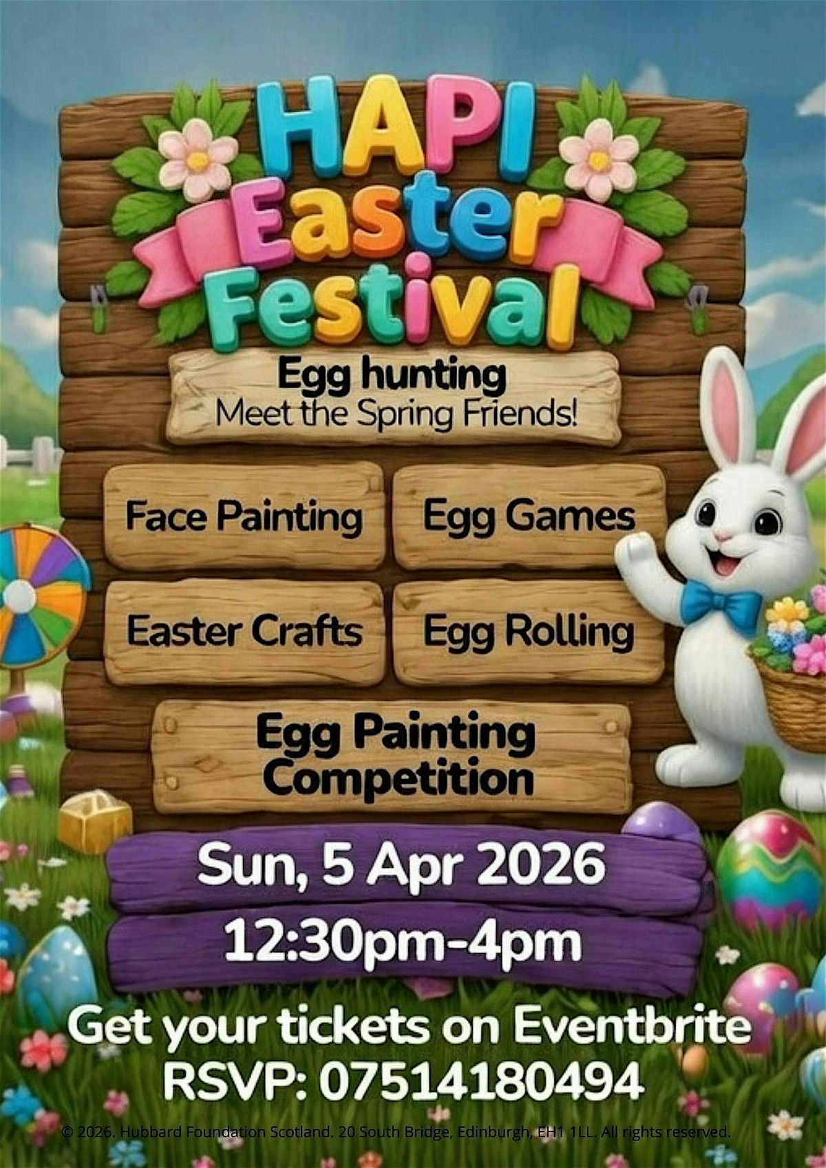 HAPI Easter Festival Edinburgh, community family festival with egg hunt and face painting