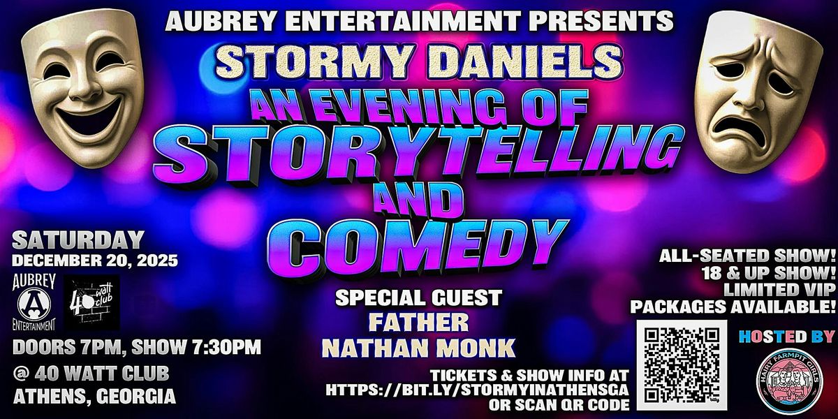 An Evening of Storytelling & Comedy with Stormy Daniels @ 40 Watt Club, 20 December | Event in Athens