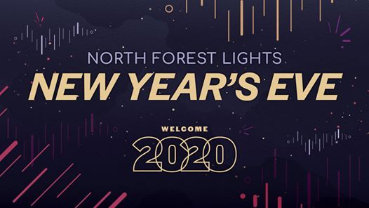 New year's eve black and gold wedding New Years Eve in North Forest Lights at Crystal Bridges Museum of American Art, Bentonville