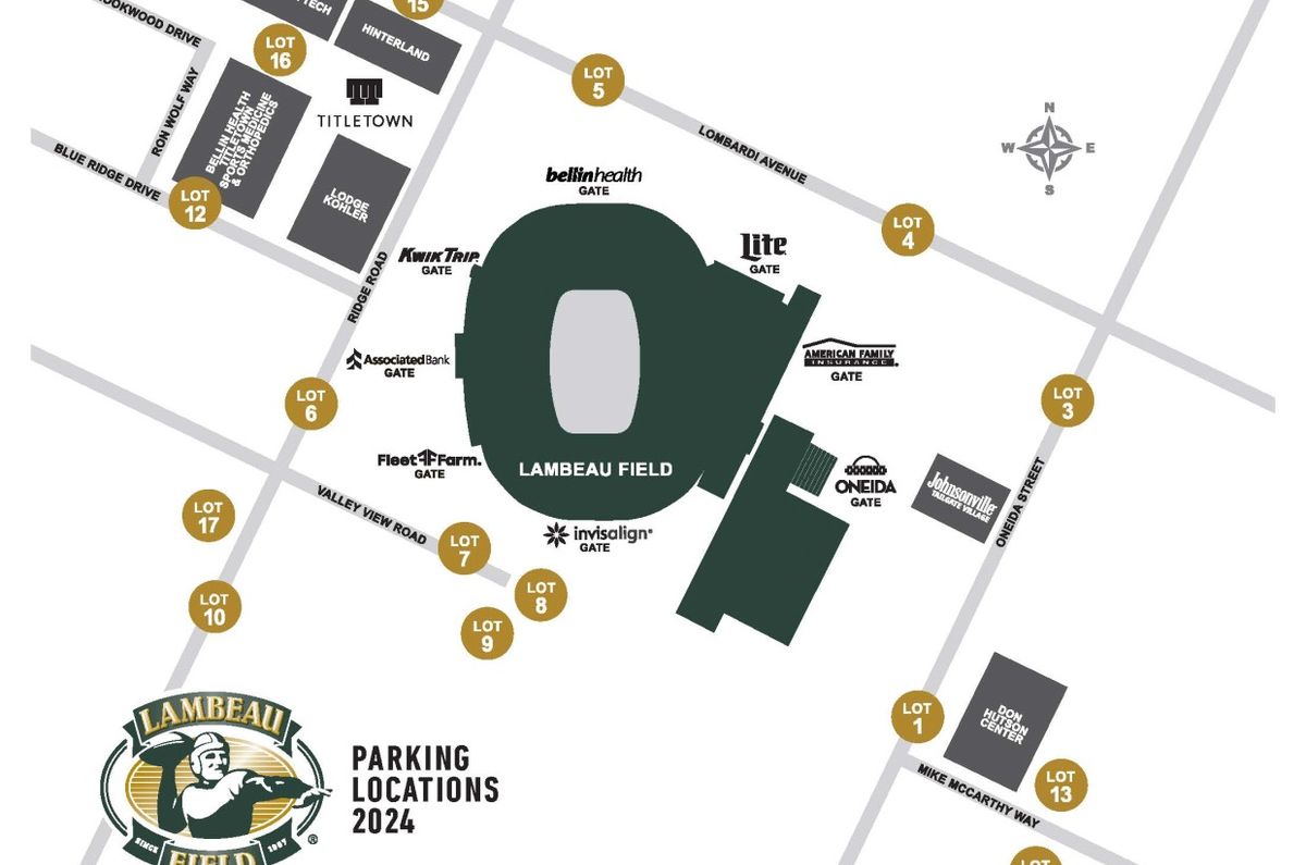 PARKING: Green Bay Packers vs. Chicago Bears, 6 December | Event in Green Bay | AllEvents