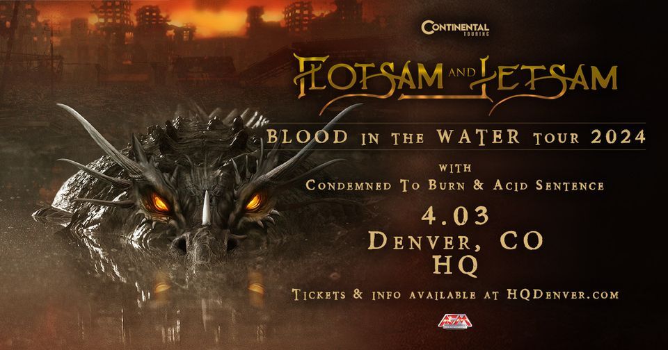 Flotsam and Jetsam Blood In The Water Tour Denver, CO, HQ, Denver