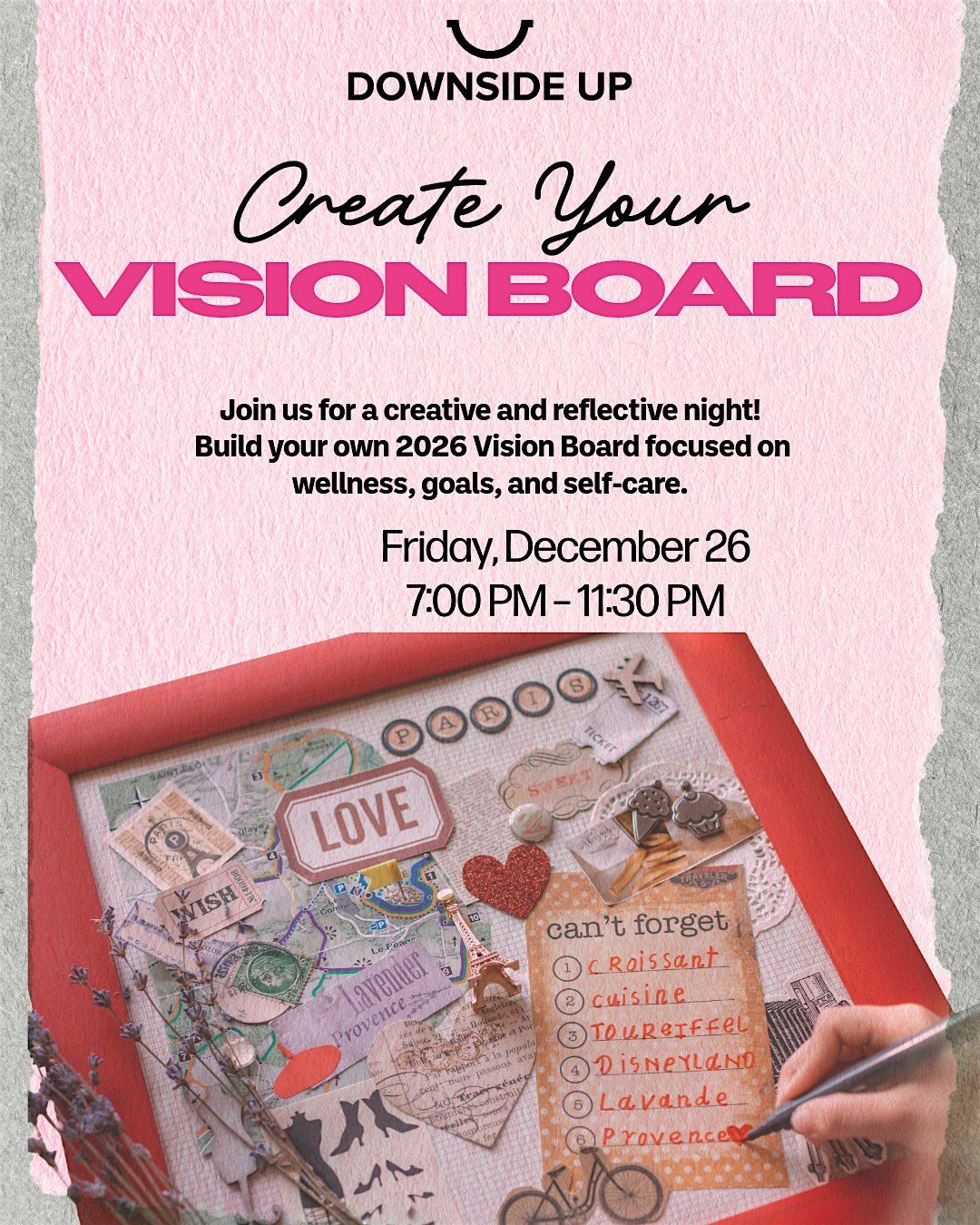 Vision Board Night at Downside Up Night Cafe, 26 December | Event in Phoenix | AllEvents